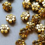 Metall Blumen Perle - 9 mm - Image 2