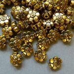 Metall Blumen Perle - 9 mm
