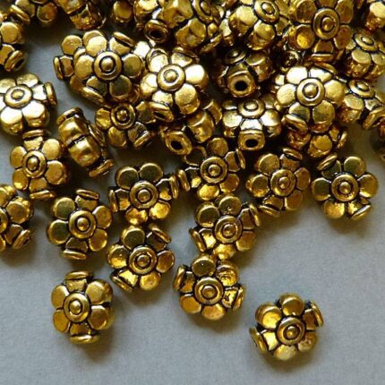 Metall Blumen Perle - 9 mm