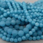 Blau Quarz Perle 6,6 mm - matt - Image 3