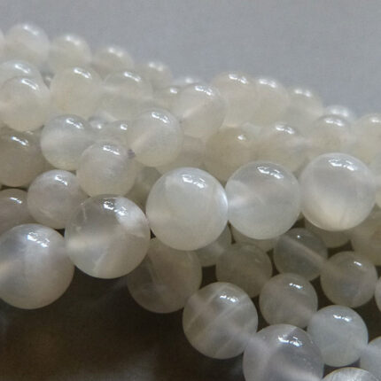 Mondstein Perle rauch weiß 6 mm