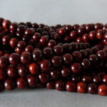 Sandelholz Perle 6,2 mm - rot braun - Image 3