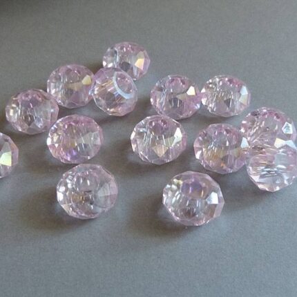 Glas Perle - rosa 14 mm