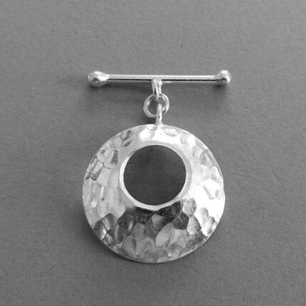 Knebel Verschluss Silber  25 mm