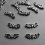 Metall Perle Flügelform - 20 mm