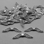 Metall Perle Flügelform - 30 mm