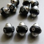 Kashmiri Perle 18 mm - schwarz - Image 2