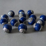 Kashmiri Perle 18 mm - blau - Image 3
