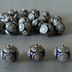 Kashmiri Perle 15 mm - blau - Image 2