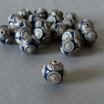 Kashmiri Perle 15 mm - blau - Image 3