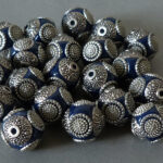 Kashmiri Perle 15 mm - blau