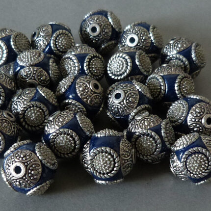 Kashmiri Perle 15 mm - blau