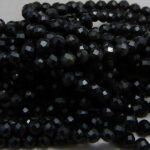 Obsidian Perlen Strang - ca. 4 mm - facettiert - Image 4