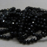 Obsidian Perlen Strang - ca. 4 mm - facettiert