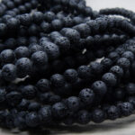 Lava Perle 6 mm - 1 VE - 25 Perlen