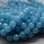 Blau Quarz Perle 6 mm - facettiert - Image 2