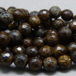 Bronzit Perle 6 mm - facettiert - Image 4