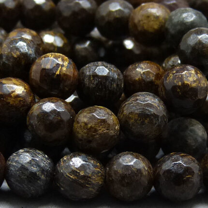 Bronzit Perle 6 mm - facettiert