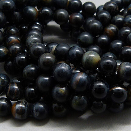 Tigerauge Perle blau 6 mm