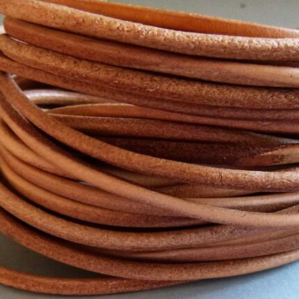 Lederband rehbraun, rund - 4 mm