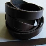 Lederband braun, flach - 10 mm - Image 2
