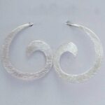 1 Paar Silber Stecker Spirale