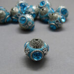 Kashmiri Perle 15 mm - türkis - Image 3