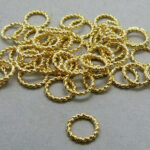 Binde Ring 8 mm - geschlossen - vergoldet