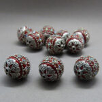 Kashmiri Perle 20 mm - rot - Image 2