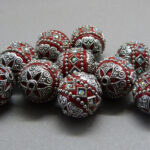Kashmiri Perle 20 mm - rot
