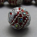 Kashmiri Perle 20 mm - rot - Image 3