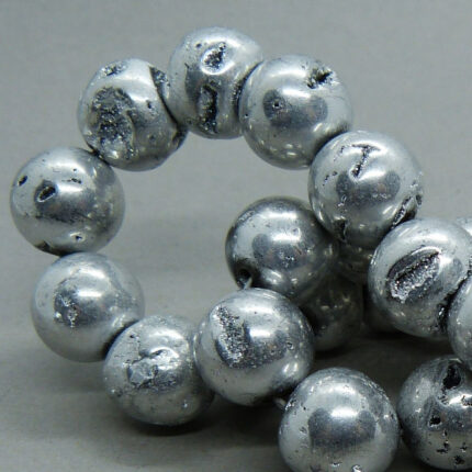 Quarz Perle - silber - 10 mm