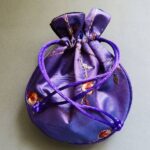 Schmuck Beutel lila 14 cm