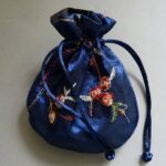 Schmuck Beutel blau 14 cm