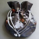 Schmuck Beutel grau 14 cm
