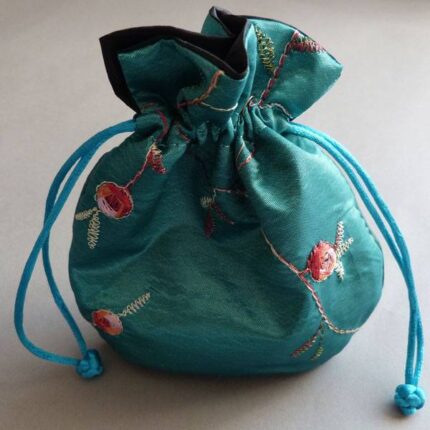 Schmuck Beutel petrol 14 cm