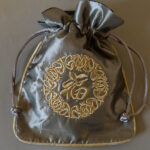 Schmuck Beutel grau 14 cm