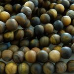 Tigerauge Perle 10 mm - matt - Image 3