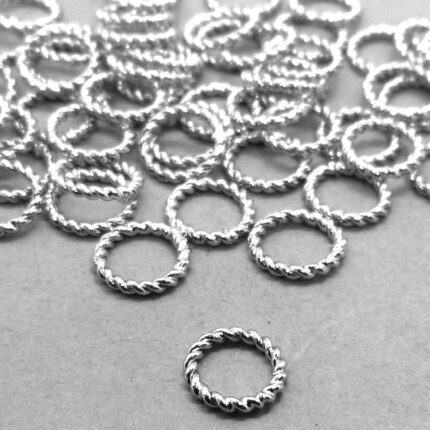 Binde Ring 6 mm - geschlossen - versilbert