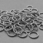 Binde Ring 8 mm - geschlossen - versilbert