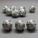 Kashmiri Perle 15 mm - weiß - Image 2