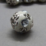 Kashmiri Perle 15 mm - weiß - Image 3