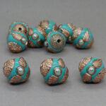 Kashmiri Perle 15 mm - türkis - Image 2