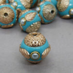 Kashmiri Perle 15 mm - türkis - Image 3