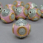 Kashmiri Perle 15 mm - rosa - Image 3