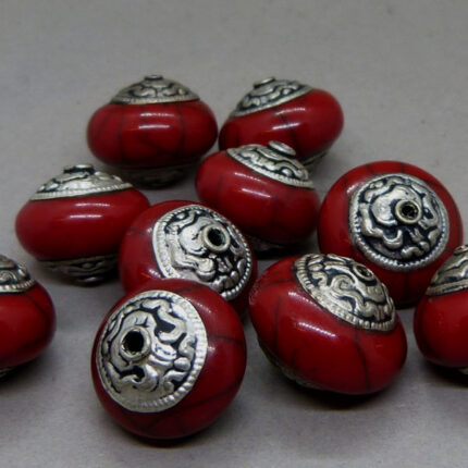 Kashmiri Perle 17 mm - rot