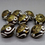 Kashmiri Perle 20 mm - braun - Image 2