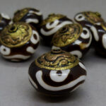 Kashmiri Perle 20 mm - braun