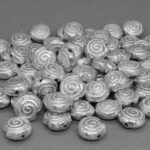 Metall Perle versilbert