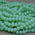 Glasschliff Perlen Strang - 6 mm mint - Image 4